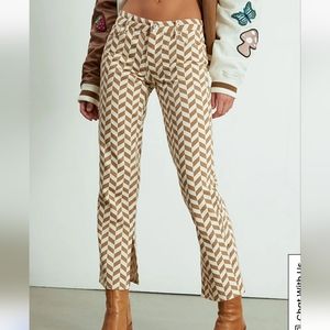 PacSun Brown Chevron Low Rise Straight Leg Jeans